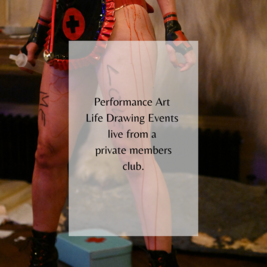 FORBIDDENDOG Outrageously Fetish Performance Life Drawing Event