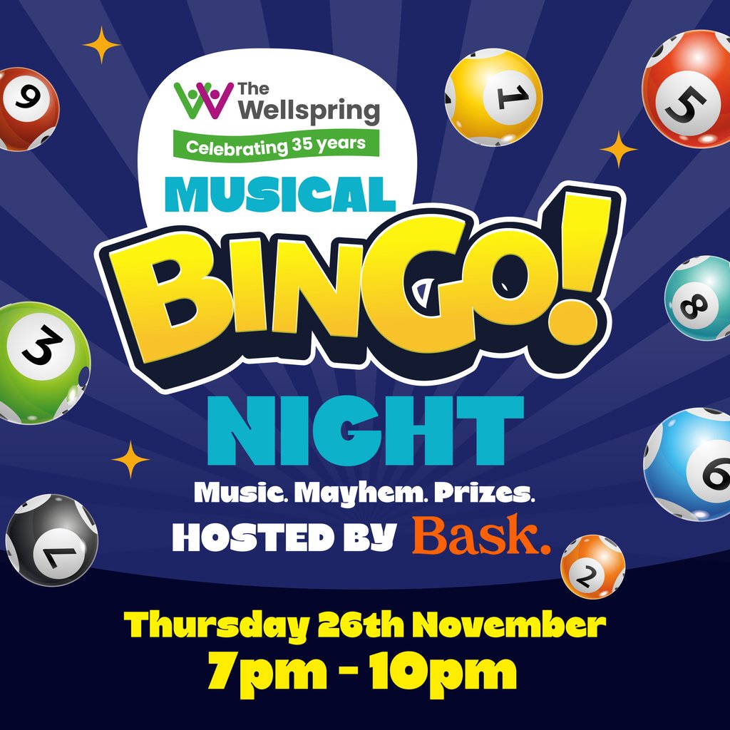 Musical Bingo : Celebrating of 35 years of The Wellspring at Bask Stockport, Stockport