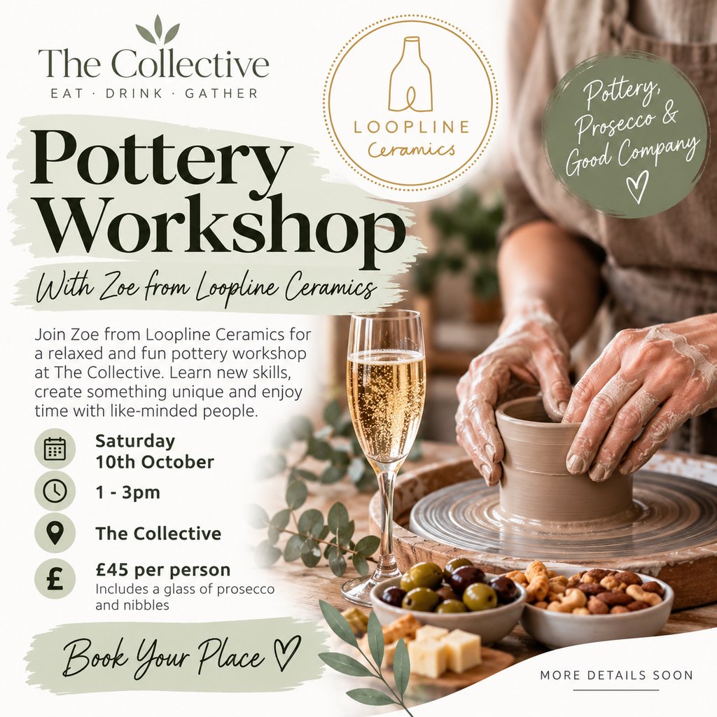 Pottery & Bubbles at The Collective, Newcastle-under-Lyme