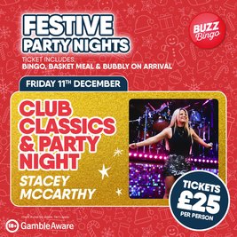 Club Classics Party Night 11th Dec from 7pm