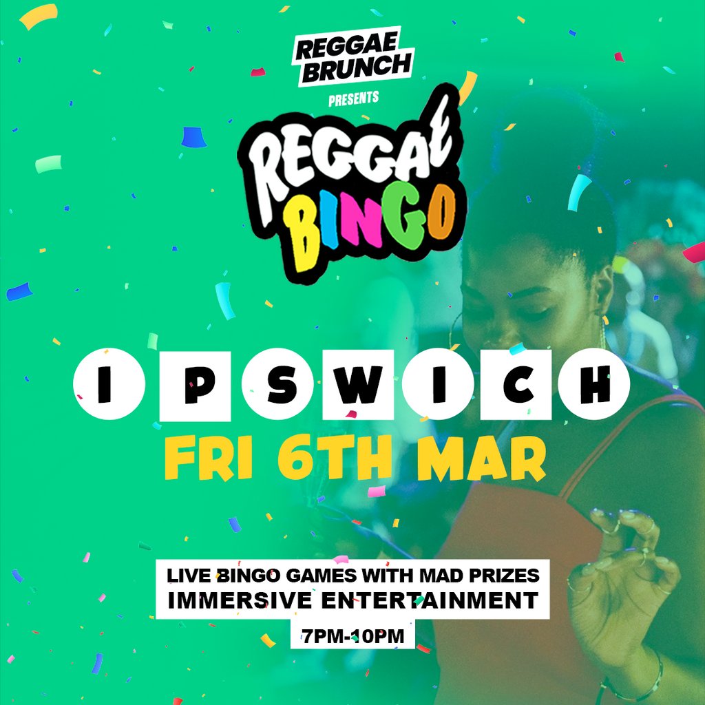Reggae Bingo - Ipswich - Fri 6th Mar