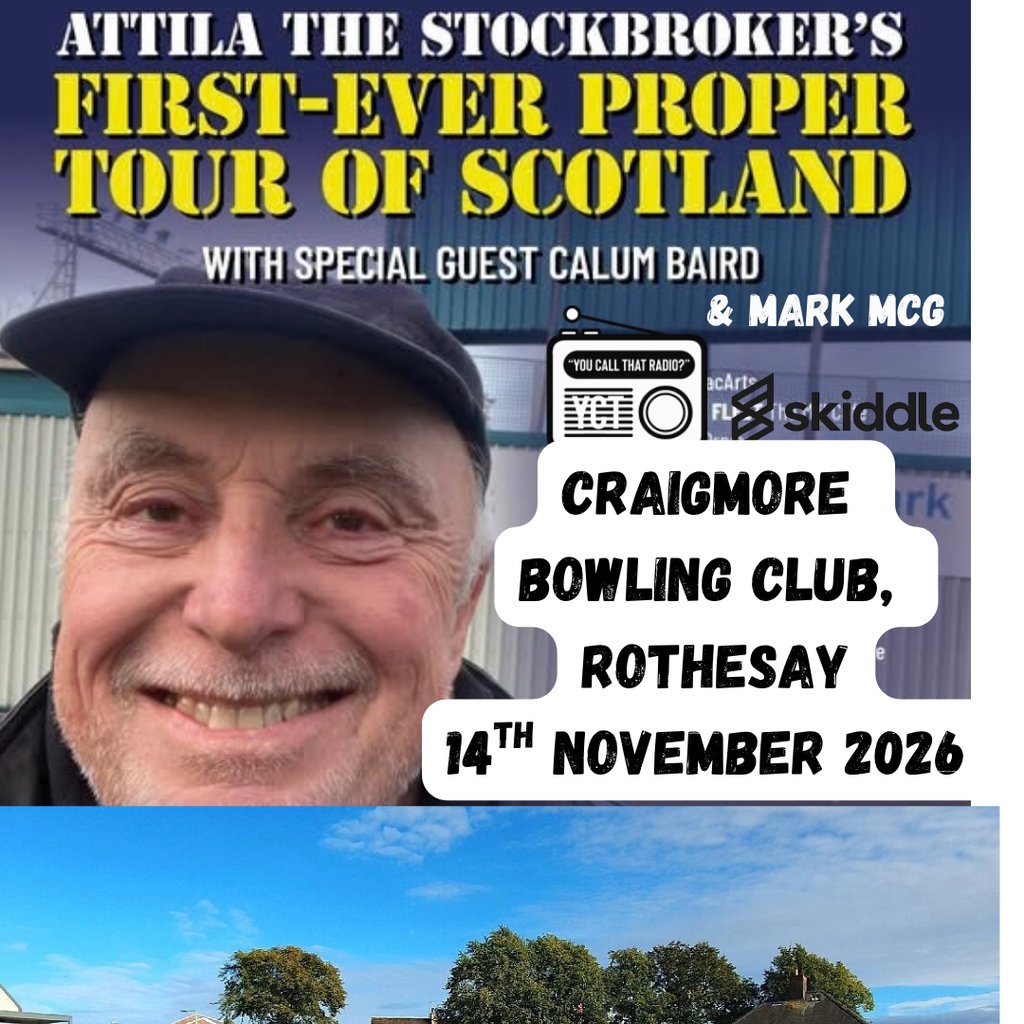 Attilla the Stockbroker w/ Calum Baird & Mark McG at Craigmore Bowling Club, Rothesay