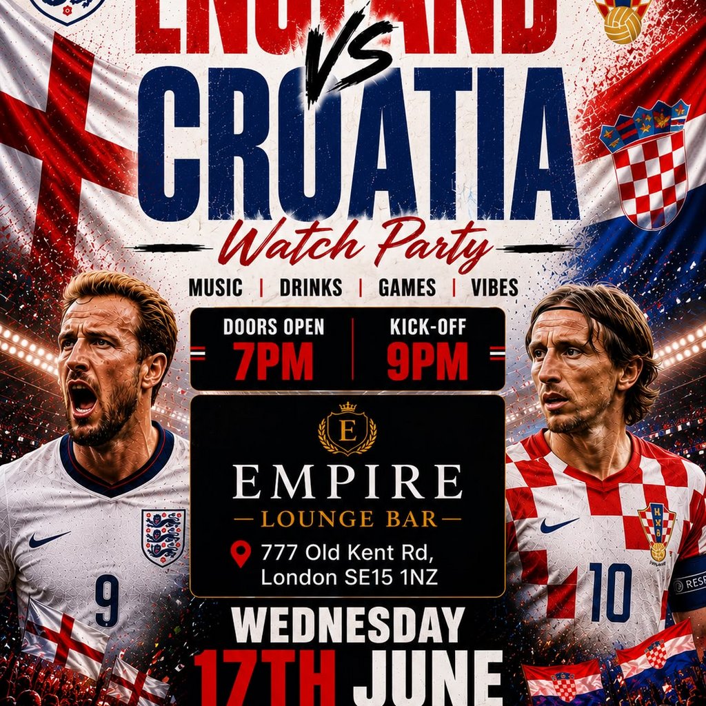 England VS Croatia - Watch Party