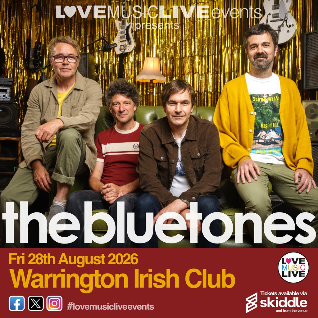 BLUETONES - Warrington Irish Club - Fri 28th Aug - FULL BAND