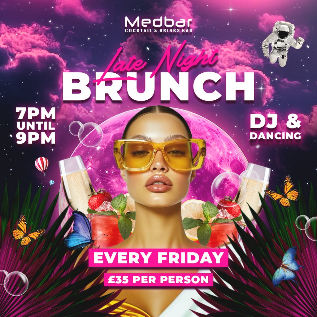 Late Night Brunch [BOOK VIA WEBSITE] at Medbar Southampton, Southampton