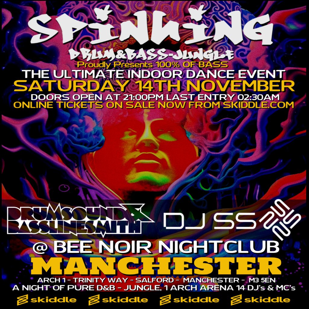 Spinning D&B – 100% of Bass Ft Drumsound&Bassline Smith & DJ SS