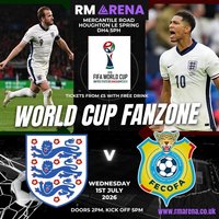 World Cup Fanzone: ENGLAND V DR CONGO at The Rainton Arena