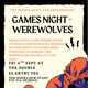 WEREWOLVES Games Night Event Title Pic