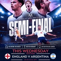 Aynsley Mill Fan Zone: England v Argentina at Aynsley Mill 