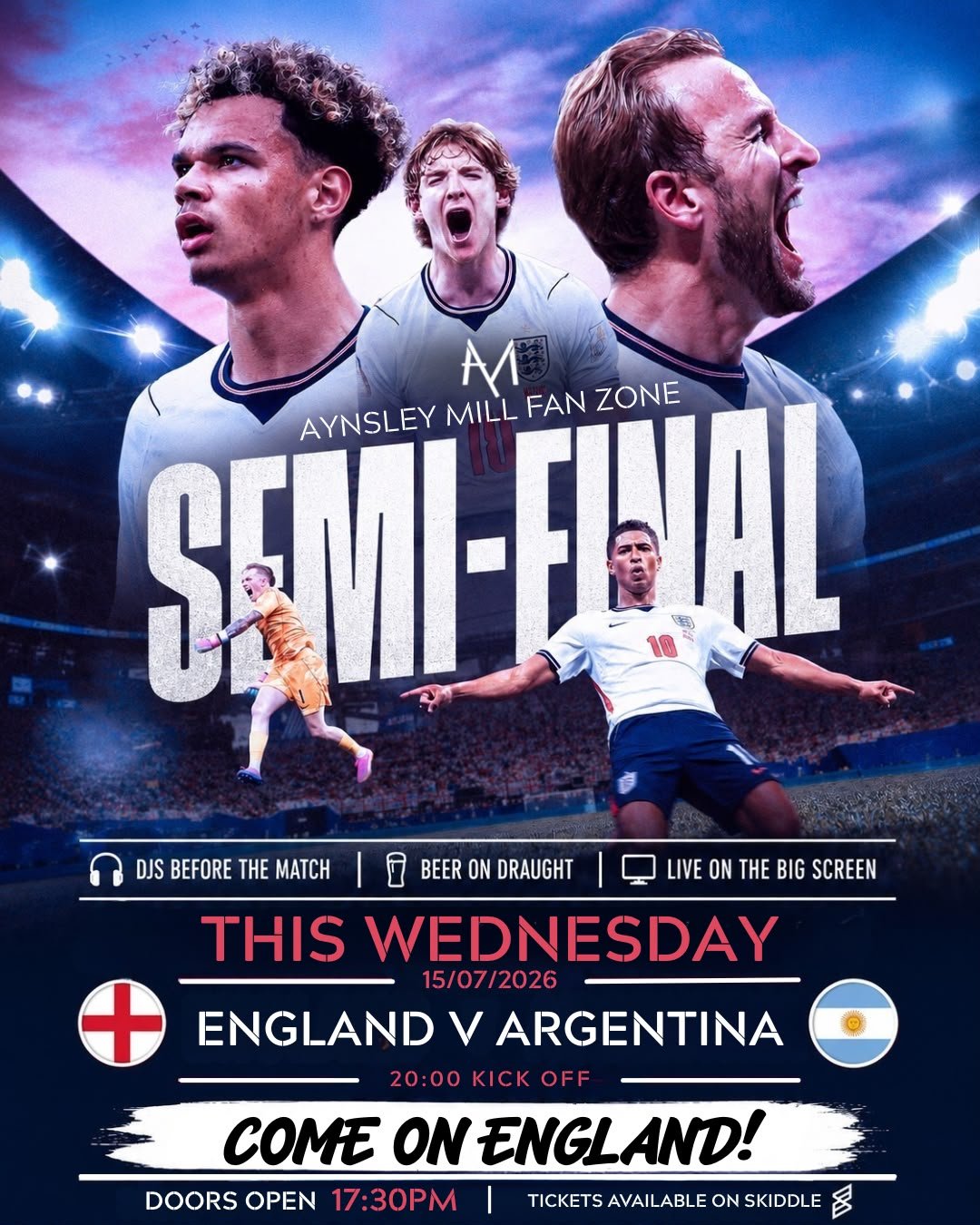 Aynsley Mill Fan Zone: England v Argentina | Aynsley Mill Longton