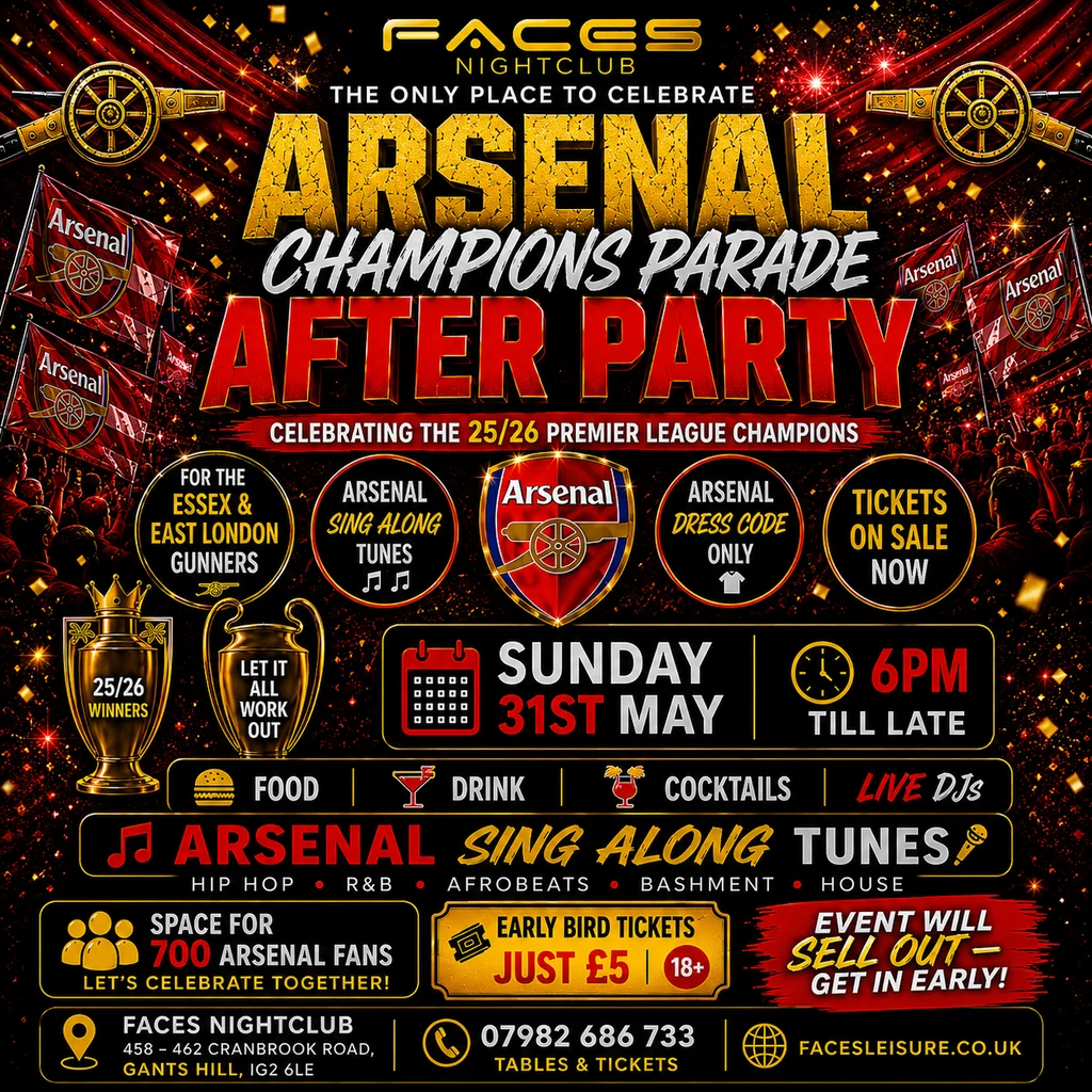 Arsenal Champions Parade After Party (Ticket only event)