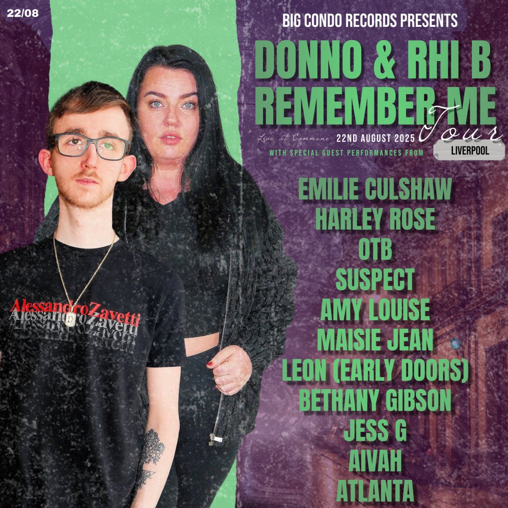 Big Condo Records Presents Donno & Rhi B Remember Me Liverpool, 22 August | Event in Liverpool | AllEvents
