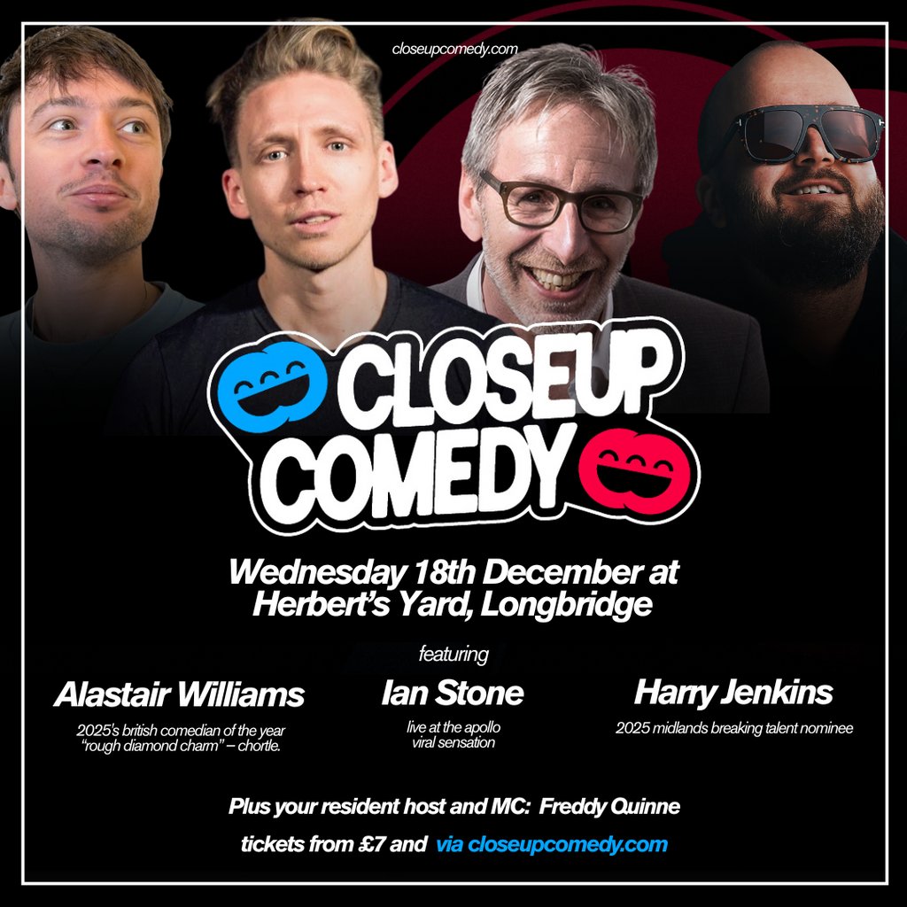 CLOSEUP COMEDY at Herbert's Yard with Ian Stone and more