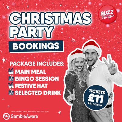Christmas Party Bookings - Buzz Bingo Edinburgh Meadowbank