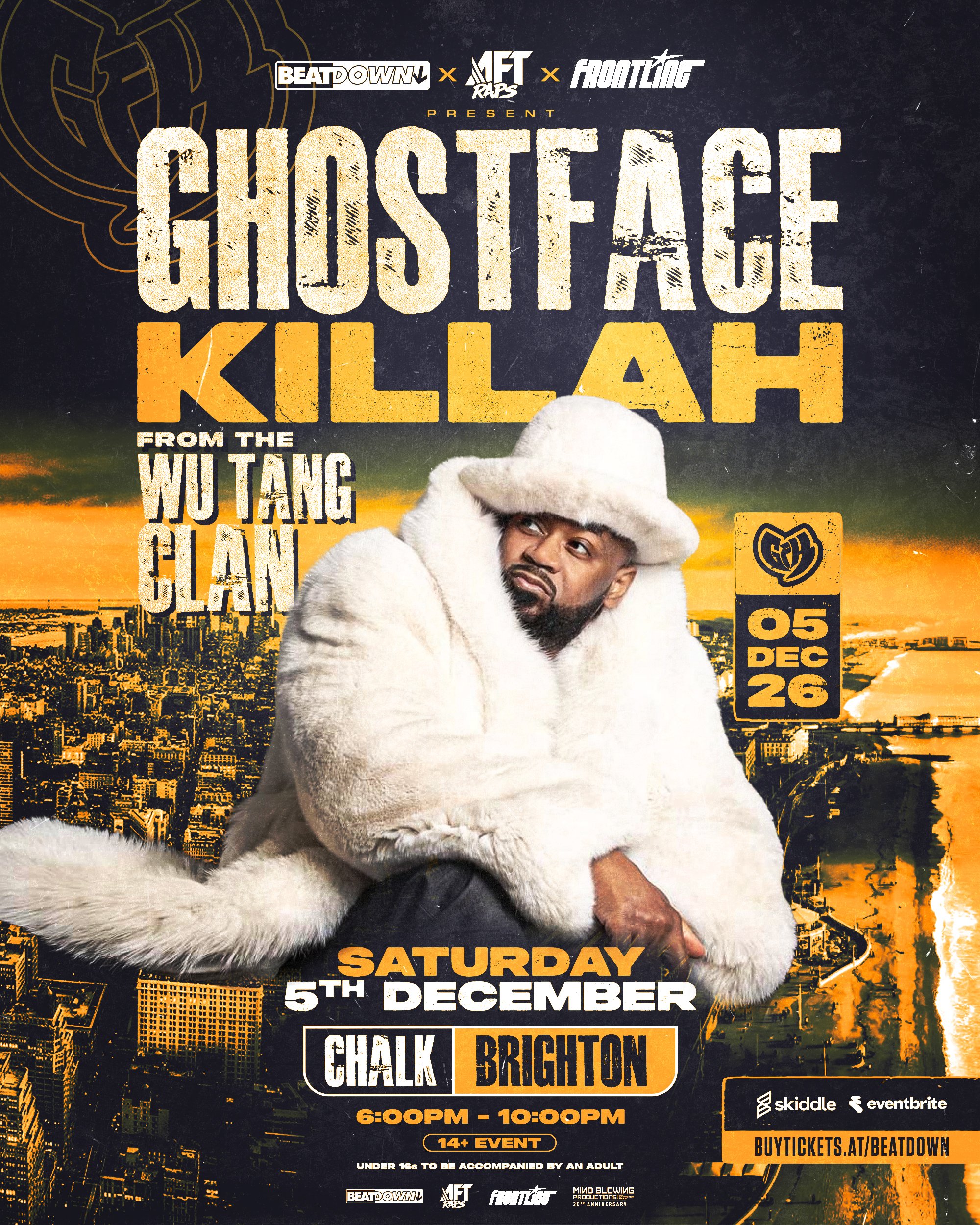 Tickets: Ghostface Killah (Wu-Tang Clan) / Sat 5th Dec / Chalk