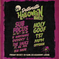 Detonate Halloween Leeds: Sub Focus, Holy Goof, K Motionz & More at O2 Academy Leeds