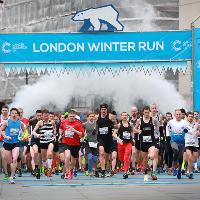 Cancer Research UK London Winter Run at Trafalgar Square London WC2N