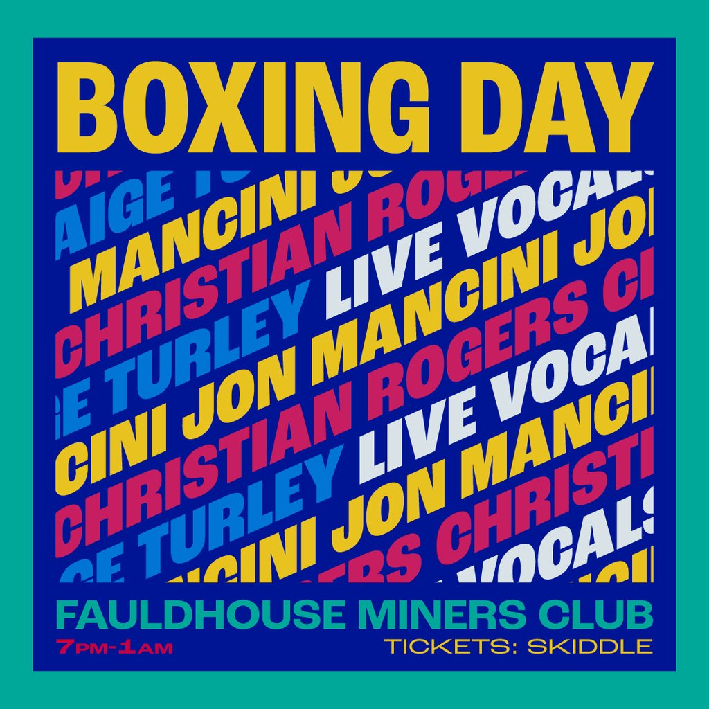 BOXING DAY BASH - Fauldhouse - 26th December 2026 at Fauldhouse Miners Welfare Club, Bathgate