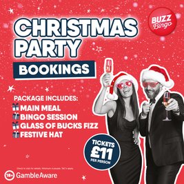 Christmas Party Bookings - Buzz Bingo Gloucester