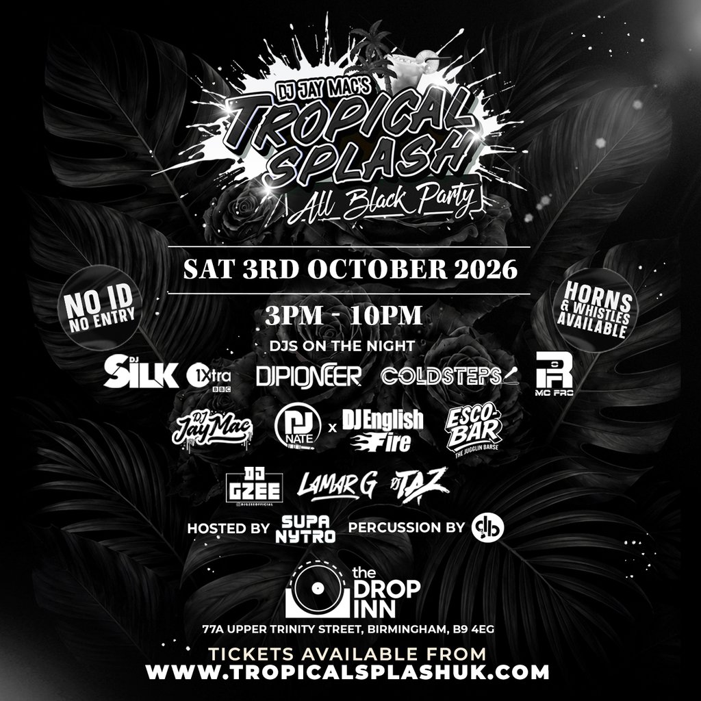 Dj Jay Mac's Tropical Splash All Black Party