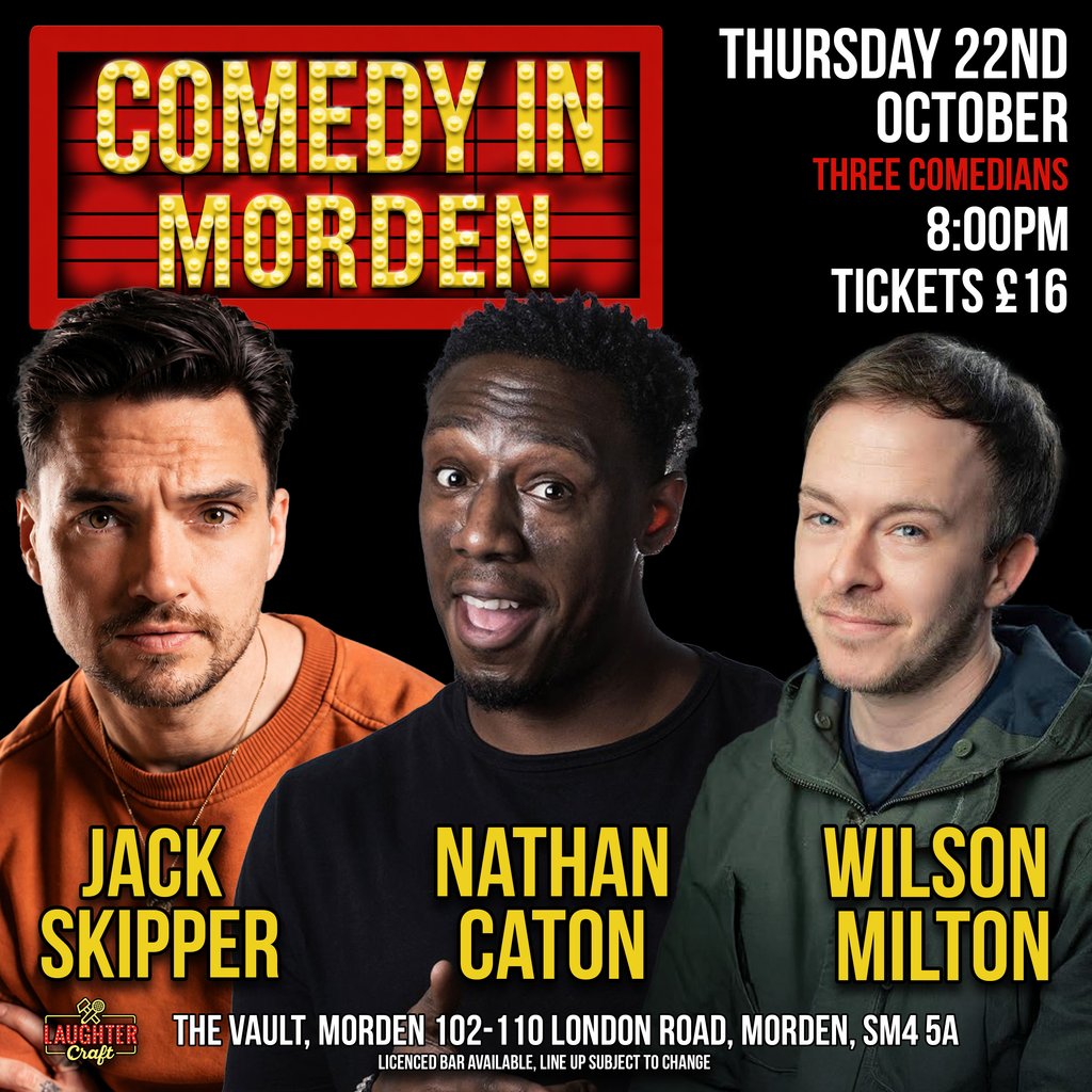 Comedy at the Vault Morden at The Vault Morden, Morden