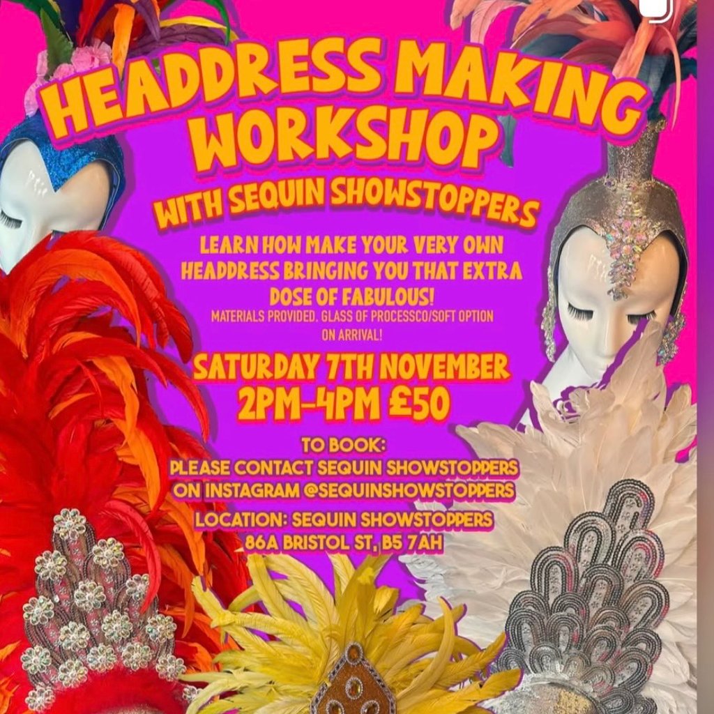 Head Dress making Workshop at Sequin Showstoppers, Birmingham