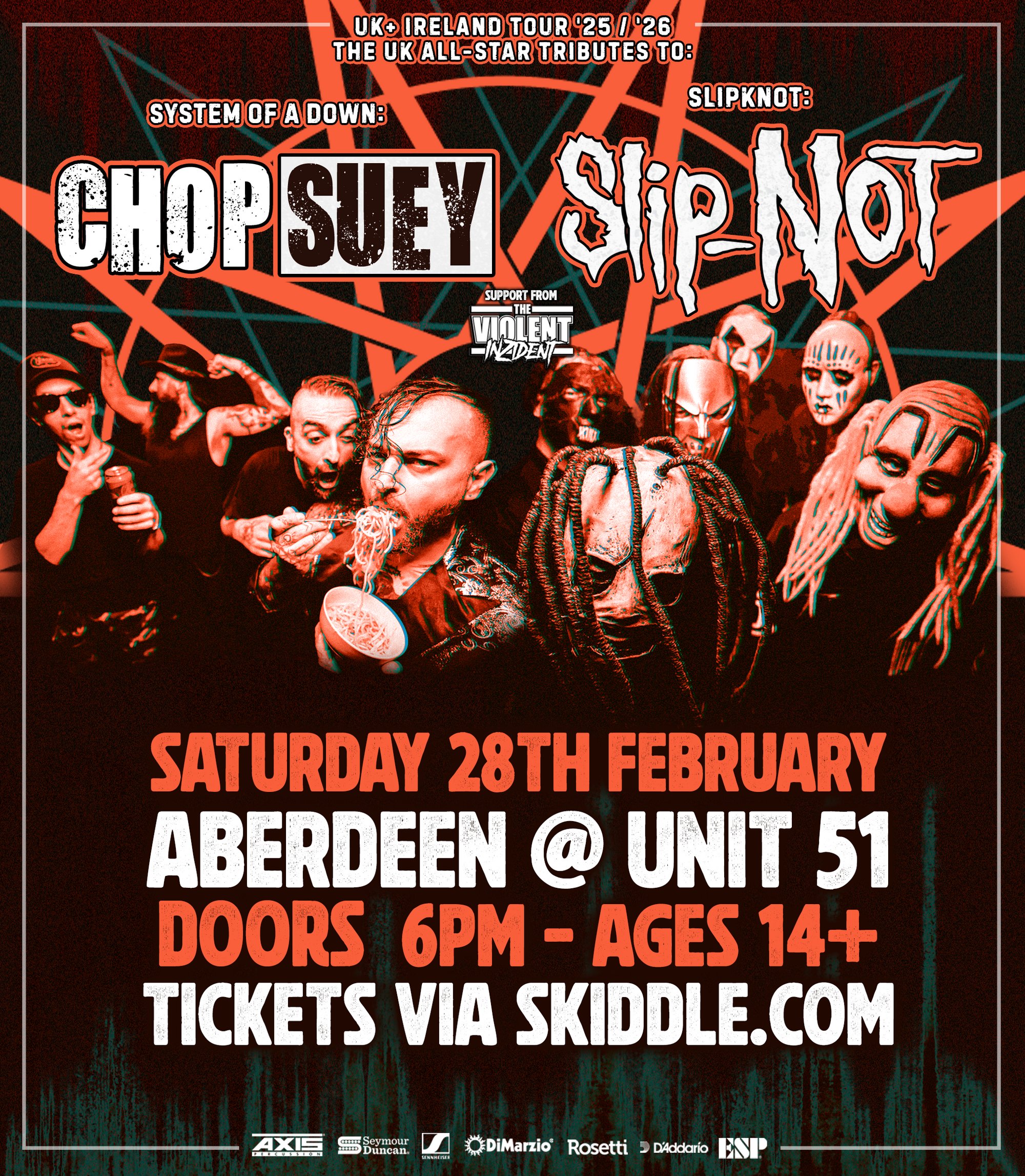 Tickets: Chop Suey + Slip-not! Ultimate Metal tributes Uk