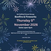 1st Solihull Bonfire & Fireworks Night at 1st Solihull Scout Group