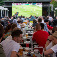 England vs Senegal, giant LED screen World Cup 2022 at The Black Prince