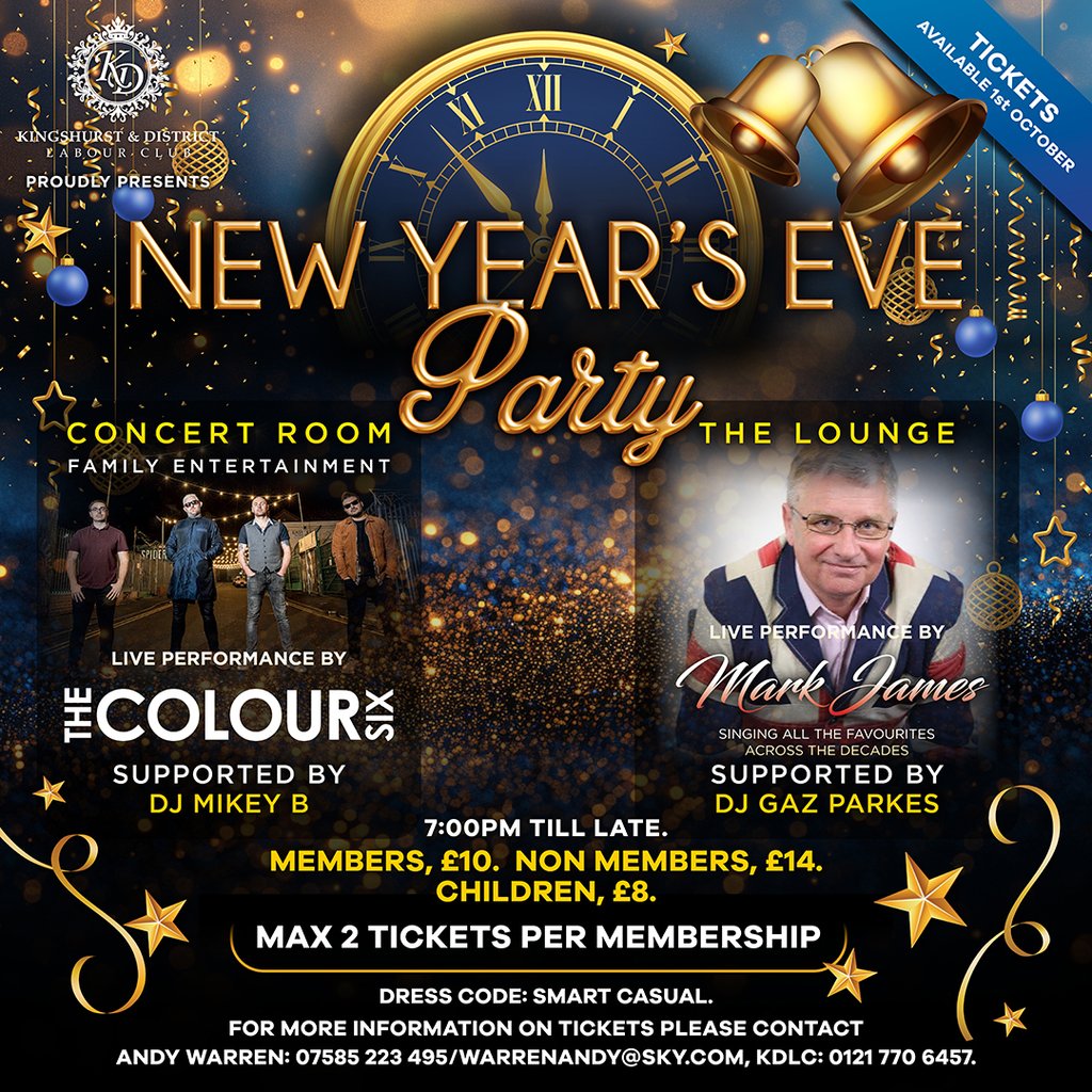 New Years Eve Party at Kingshurst Labour Club, Birmingham