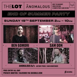 Anomalous with Sam Don + Ben Gomori (Free Entry)