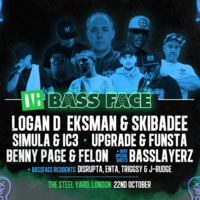 Bass Face // Logan D.EKSMAN&SKIBADEE,Simula.IC3,Upgrade.Funsta +More at The Steel Yard