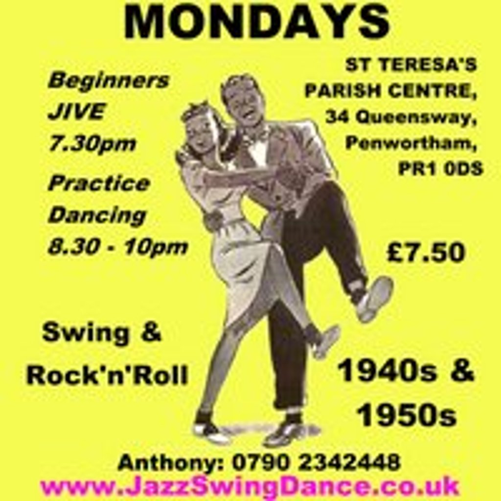 Monday Jive, Swing, Rock n Roll, Lindy, Charleston Dance Class 10 APR 2023
