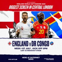 England Fanzone - England v DR Congo - London's Biggest Screen at HERE At Outernet