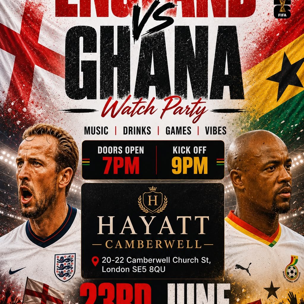 England VS Ghana - Watch Party