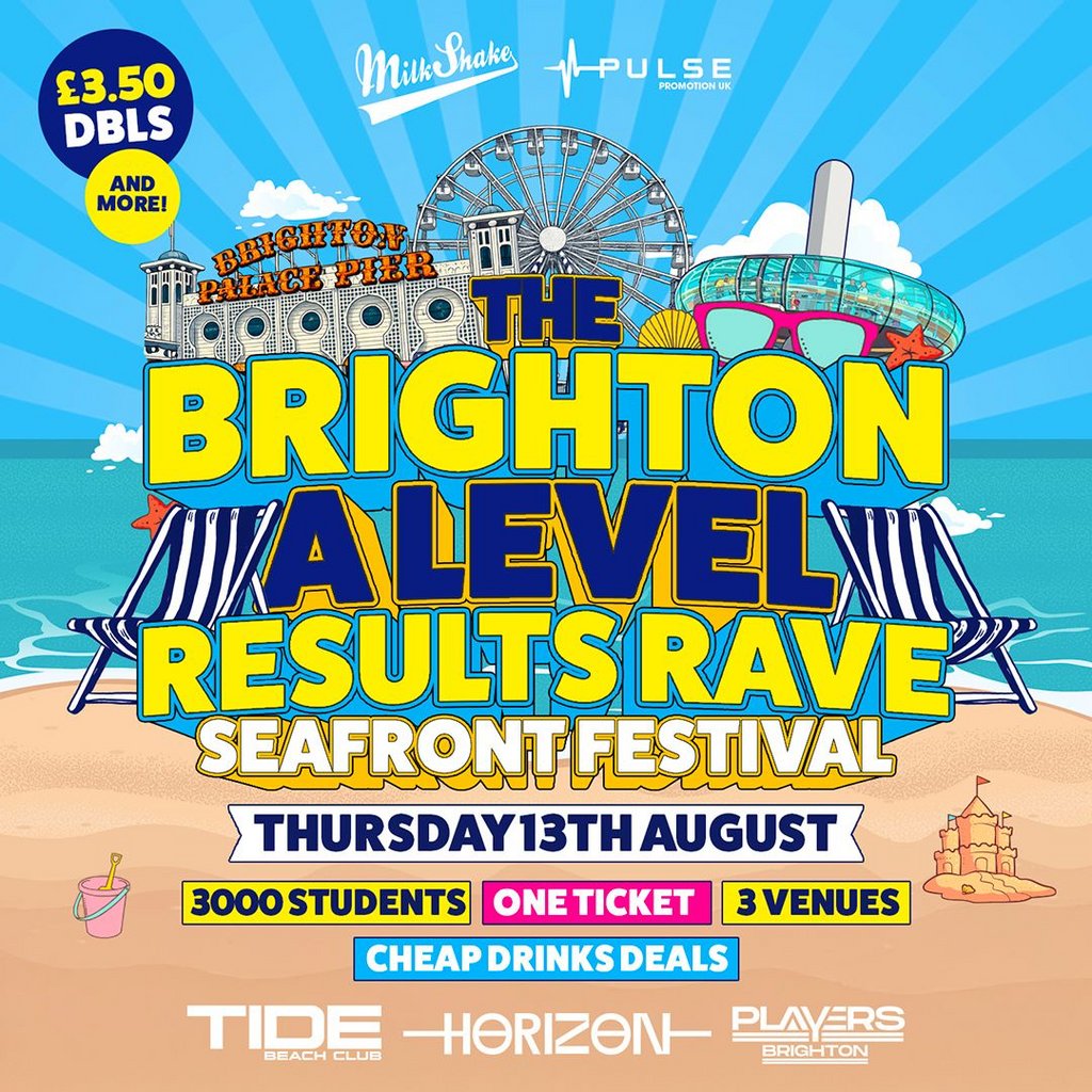 The Brighton A Level Results Rave - Seafront Festival