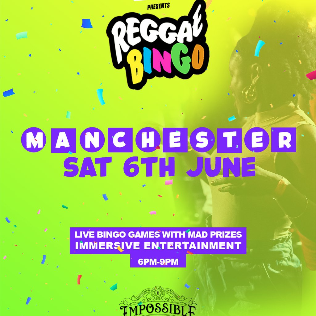 Reggae Bingo - Manchester - Sat 6th Jun