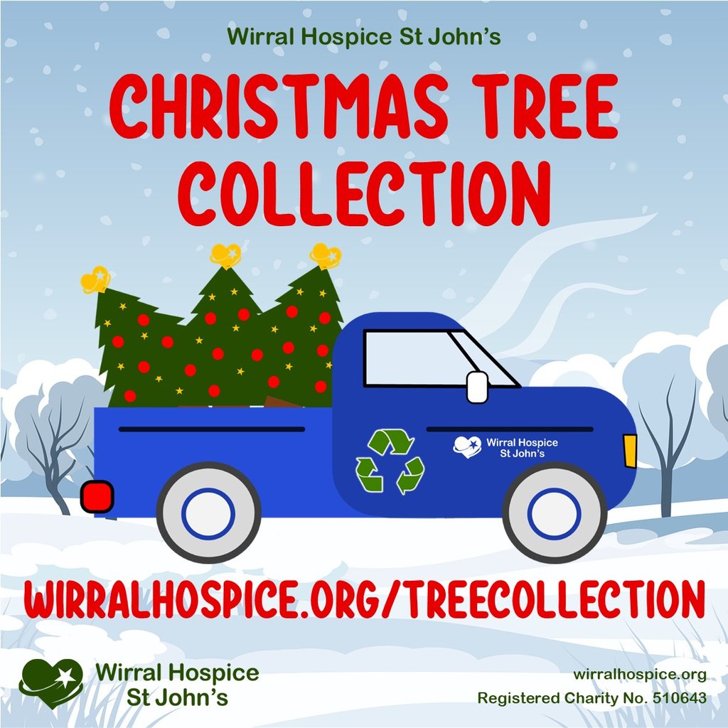 Wirral Hospice St John's Christmas tree collection & recycling Wirral