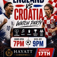 England VS Croatia - Watch Party
