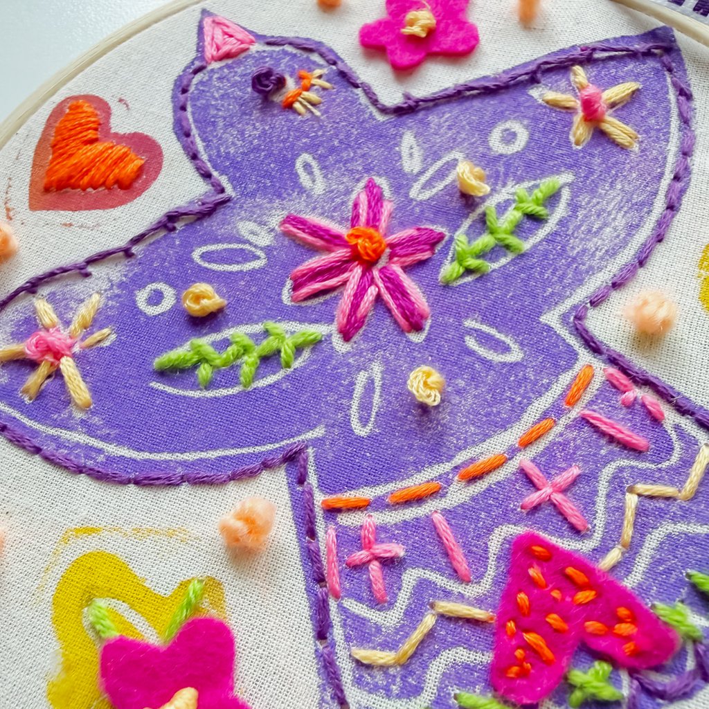 Print & Stitch: Folk Bird Hoop Art Workshop at Cuckoo (Prestwich), Manchester
