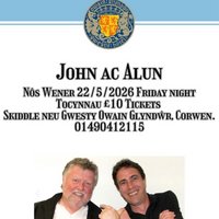 John ac Alun at Owain Glyndwr Hotel, Corwen, LL21 0DL