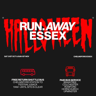 Run Away Halloween - Paid Buses & Car Park Tickets