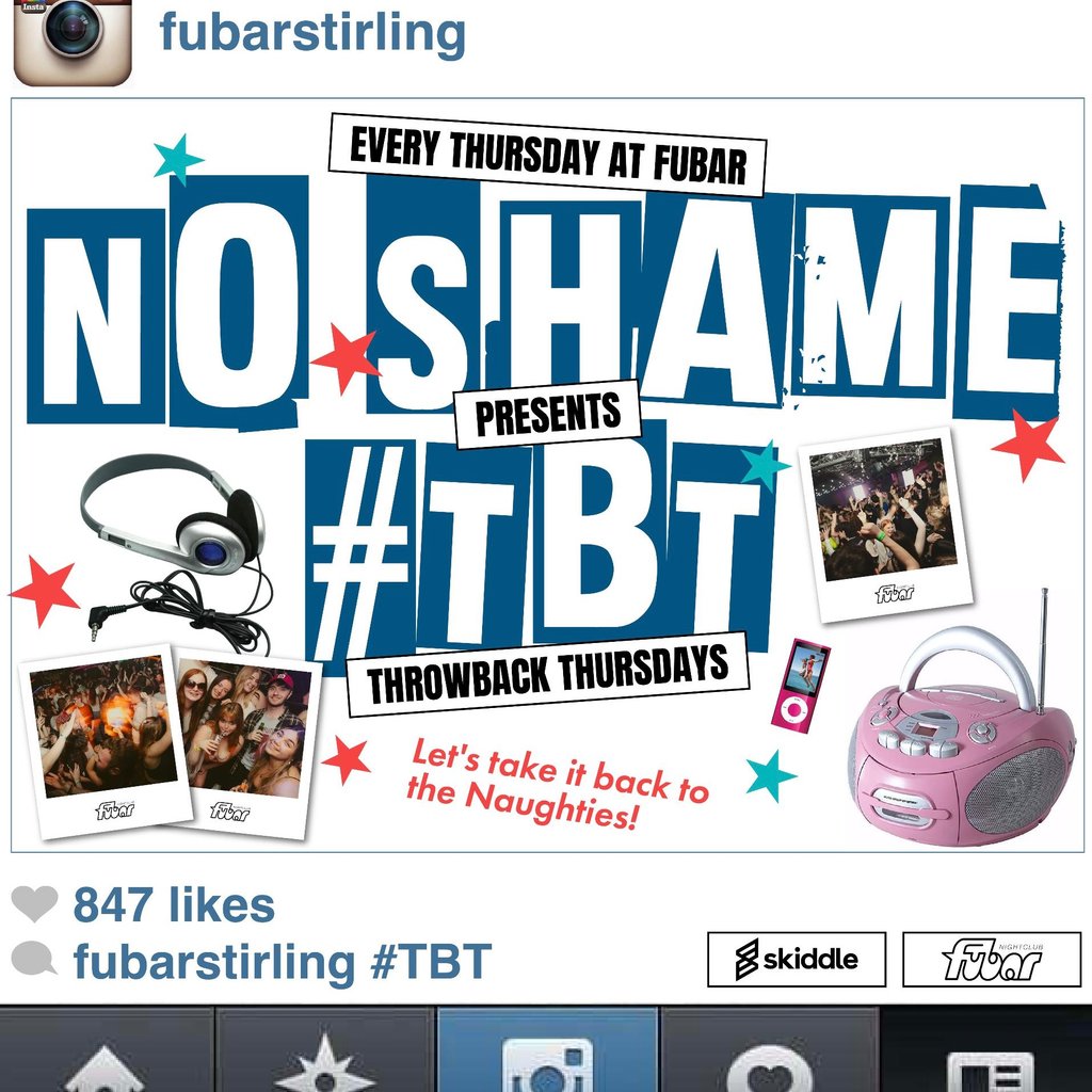 No Shame Thursday at Fubar, Stirling