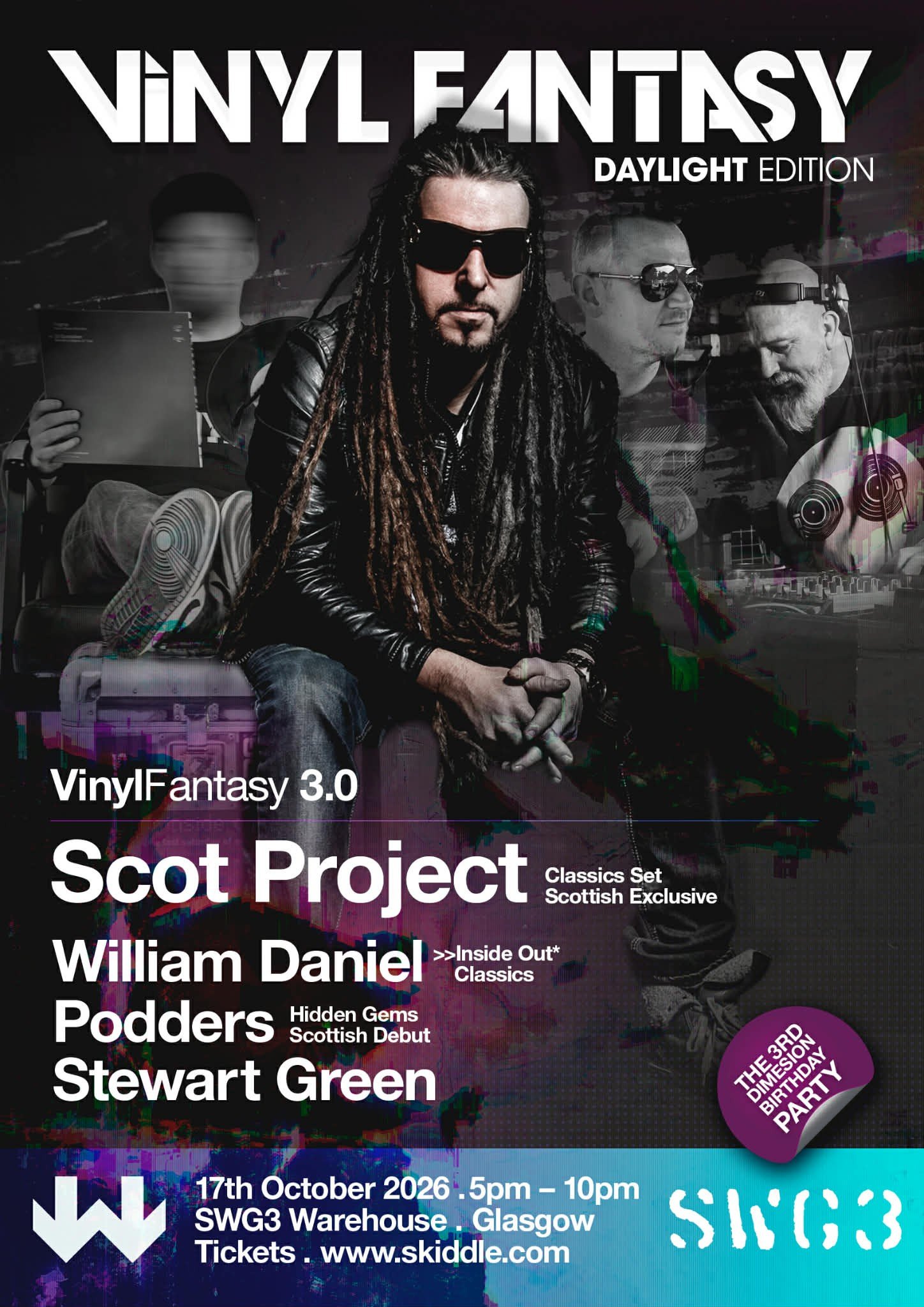 Tickets: Vinyl Fantasy 3.0. The Third Dimension Birthday Party
