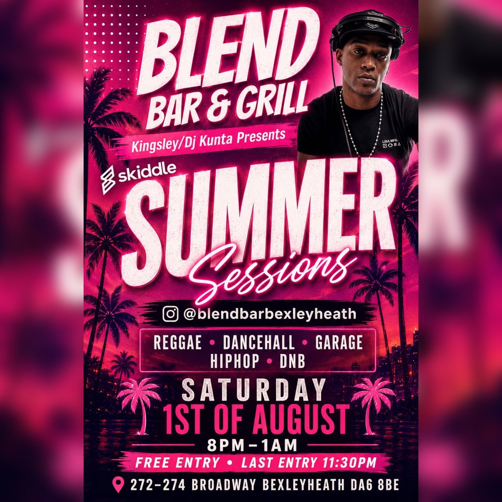 Dj Kunta @Blend Bar ,Bexleyheath ,01/08/26 ,Summer Sessions