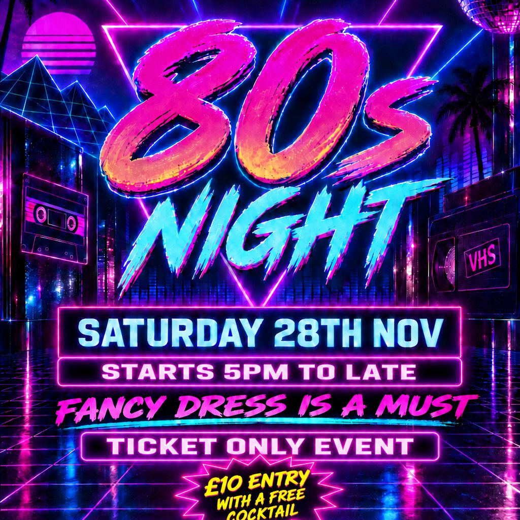 Fluid 80s special at Fluid, Belfast