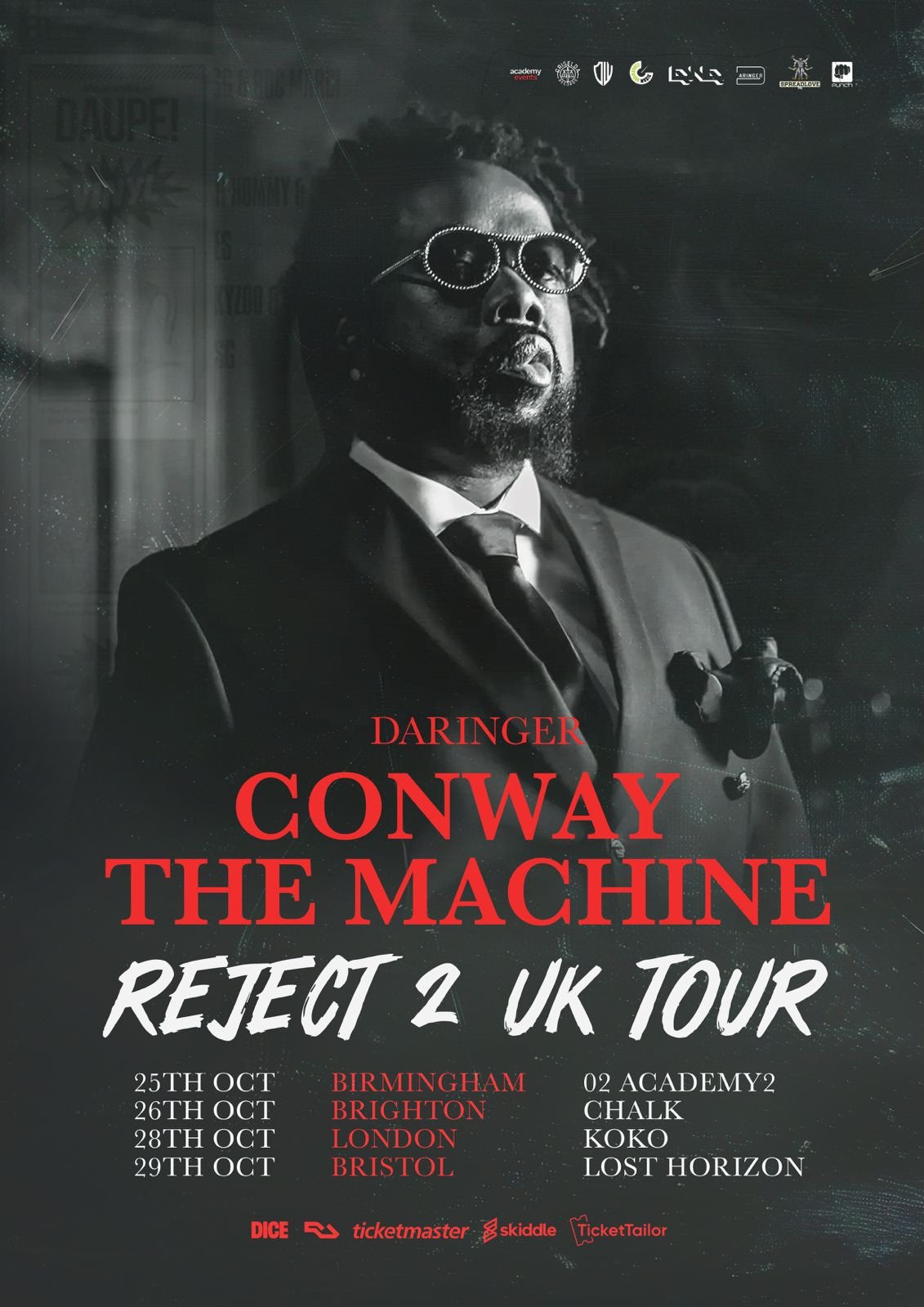 Tickets: Conway The Machine + Daringer - Reject 2 Tour | Lost