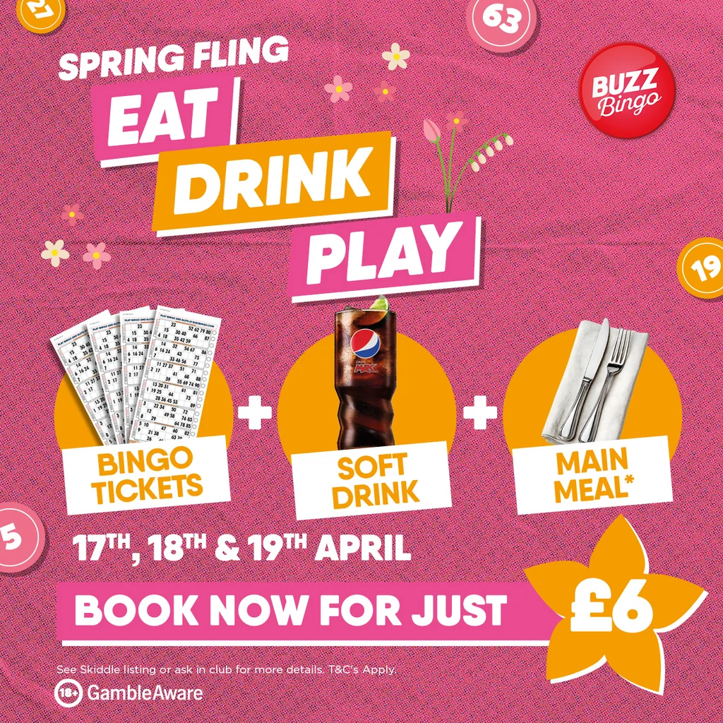 Spring Fling Tickets - Buzz Bingo Enfield 18/04