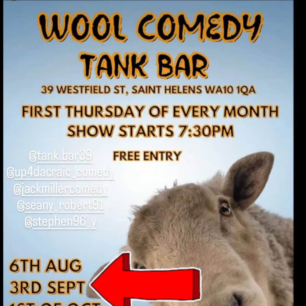 Comedy at Tank Bar St Helens
