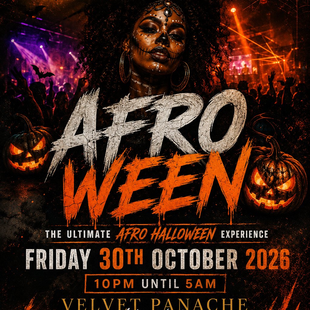 AFROWEEN [Friday 30th October 2026] at Velvet Panache Peterborough, Peterborough